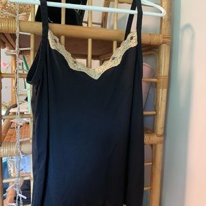 Sheer black tank top